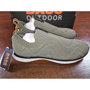Bass Outdoor Men's Hex Knit Pull On Hiking Shoes Size 9 Deep Lchn Olive Green